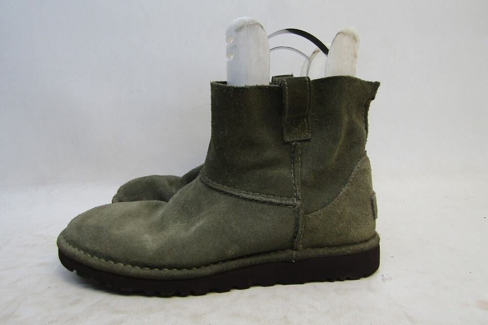 UGG Womens Size 7 M Green Suede Slouch 4.5" Shaft Boots